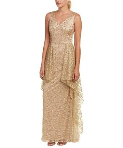 David Meister Gown In Gold