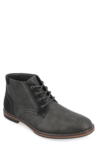 Vance Co. Franco Plain Toe Chukka Boot In Charcoal