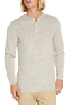 Civil Society Hogan Hacchi Knit Henley In Hthr Beige