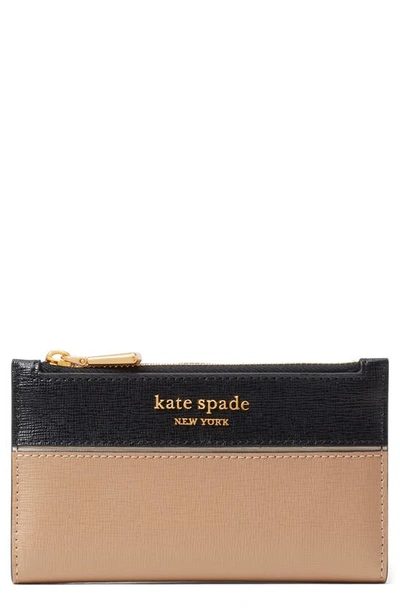 Kate Spade Morgan Colorblock Saffiano Leather Bifold Wallet In Cafe Mocha Multi