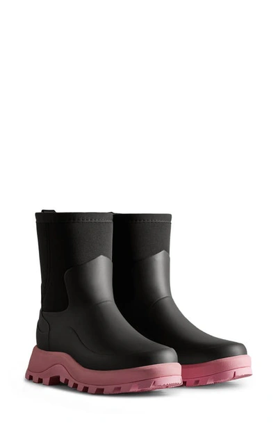 Hunter City Explorer Waterproof Short Rain Boot In Black