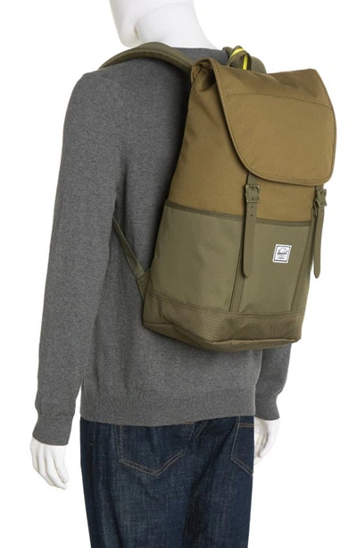 Herschel Supply Co Retreat Pro Backpack In Military Olive/ Ivy / Lime