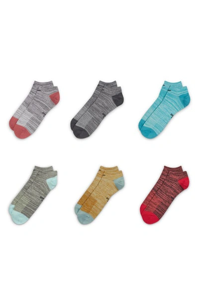 Nike 6-pack Everyday Lightweight No-show Training Socks In Lsgigb/ Jitnb