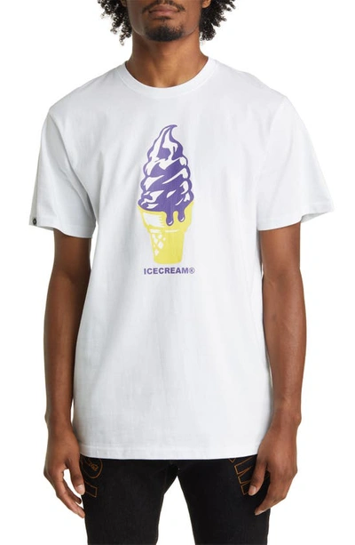 Icecream Sherbert Graphic T-shirt In White