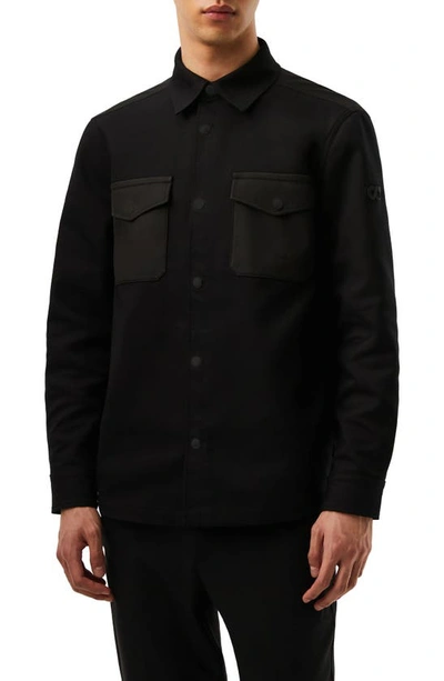 Alphatauri Nylon Pocket Woven Overshirt In Black