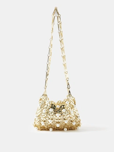 Rabanne 1969 Moon Small Chainmail Shoulder Bag In Gold