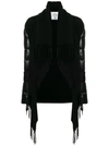 Moncler Wool Cape W/ Laqué Nylon Down Sleeves In Black