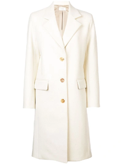 The Row Classic Collared Coat In Neutrals