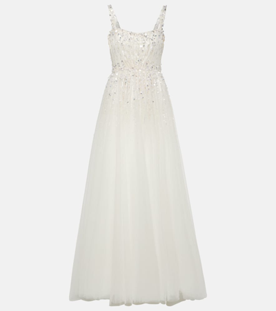 Jenny Packham Astrid Embellished-tulle Bridal Gown In White