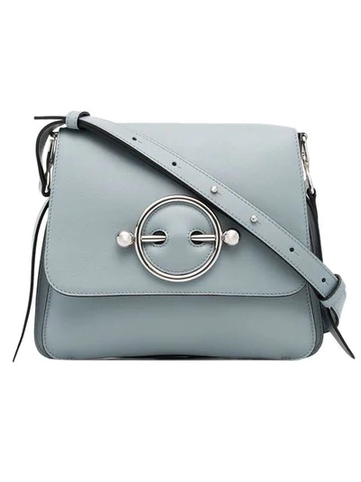 Jw Anderson Disc Small Leather Cross-body Bag In Blue