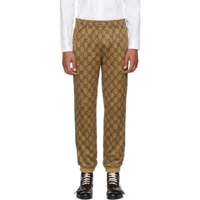Gucci Brown Isometric G Lounge Pants In 2035 Camel