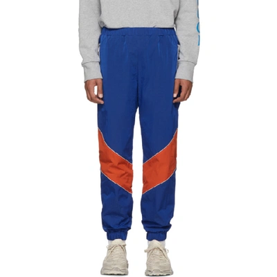 Gucci Tapered Colour-block Shell Trousers In Blue