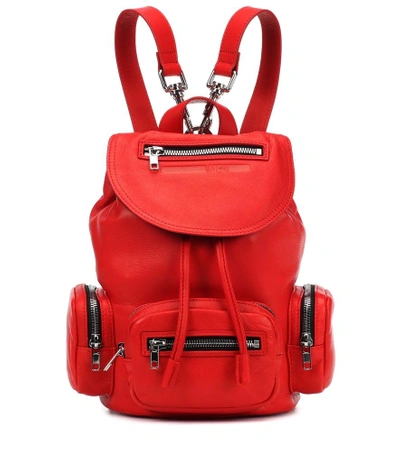 Mcq By Alexander Mcqueen Leather Backpack In Red