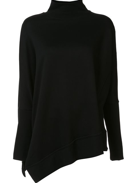 Ann Demeulemeester High Neck Asymmetric Sweatshirt | ModeSens