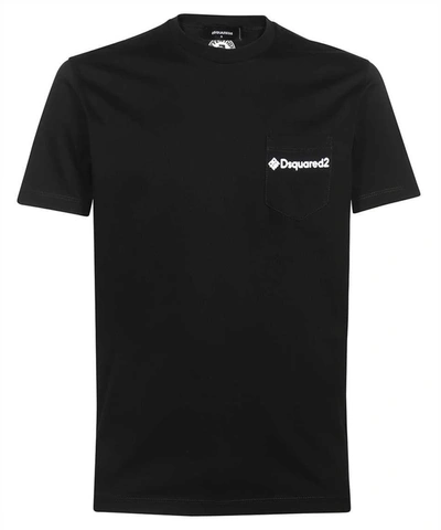 Dsquared2 Cotton Crew-neck T-shirt In Black
