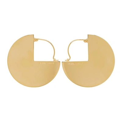 Isabel Marant Gold 90 Degree Earrings In 12do Dore