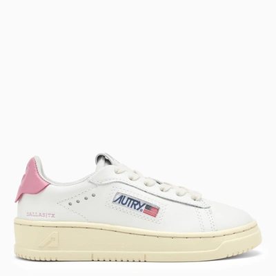 Autry | White/mauve Leather Dallas Sneakers In Pink