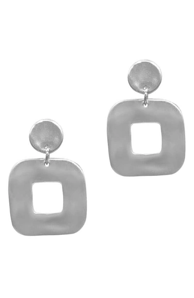 Adornia Geometric Drop Earrings In Silver