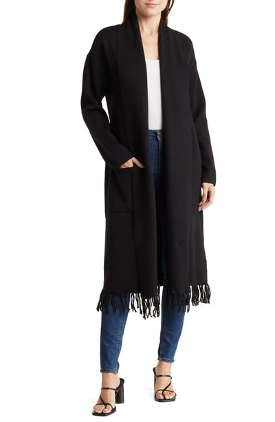 Love By Design Nora Fringe Duster In Black