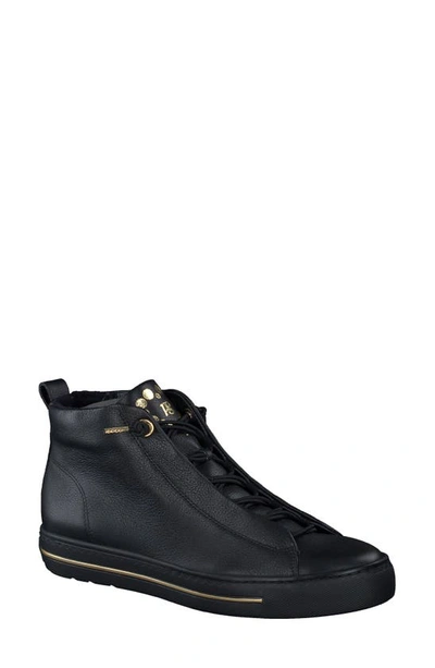Paul Green Simona Sneaker In Black Leather