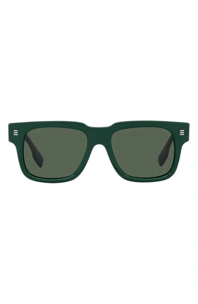 Burberry Hayden 54mm Rectangular Sunglasses In Green