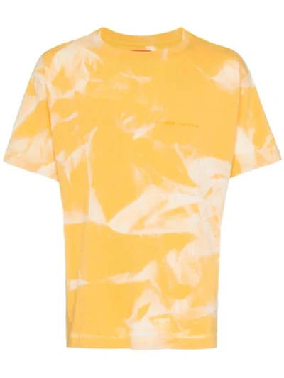 424 X Armes Bleach Treated T-shirt In Yellow