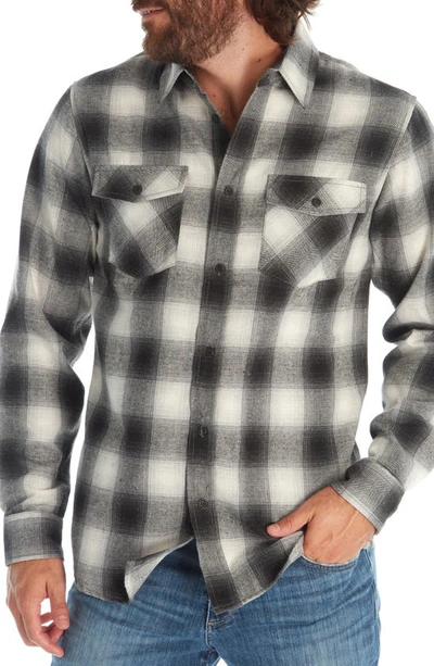 Px Regular Fit Plaid Flannel Shirt In Black