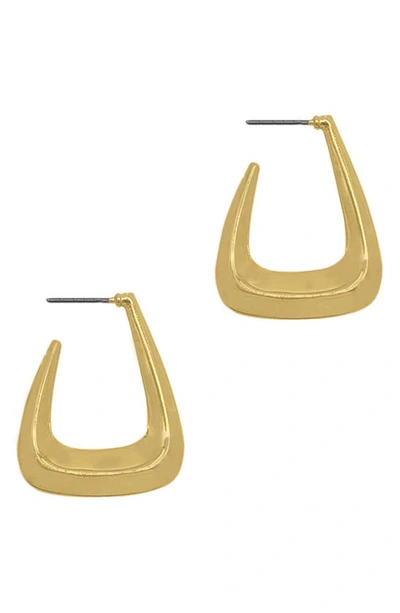 Adornia Geometric Hoop Earrings In Gold