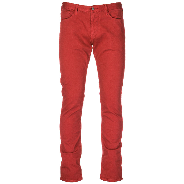 armani red jeans