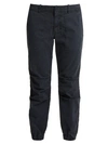 Nili Lotan Cropped Cotton-blend Military Trousers In Navy