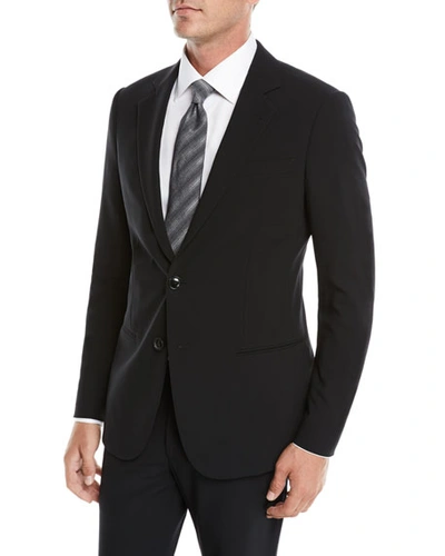 Giorgio Armani Men's Crepe Wool Two-piece Suit, Black