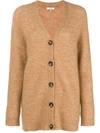 Ganni Evangelista Mohair Knit Cardigan In Neutrals