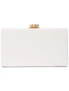 Edie Parker Jean Box Croc Clutch In White