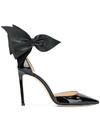 Jimmy Choo Kelley Bow Pointy Toe Pump In Black/black