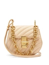 Chloé Drew Bijou Mini Leather Cross-body Bag In Beige