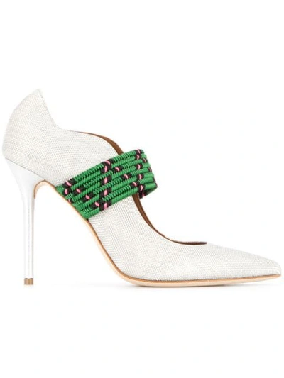 Malone Souliers Mannie Woven Pumps In Metallic