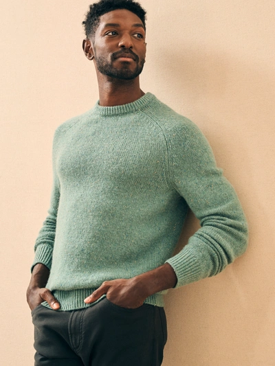 Faherty Donegal Wool Crew T-shirt In River Teal