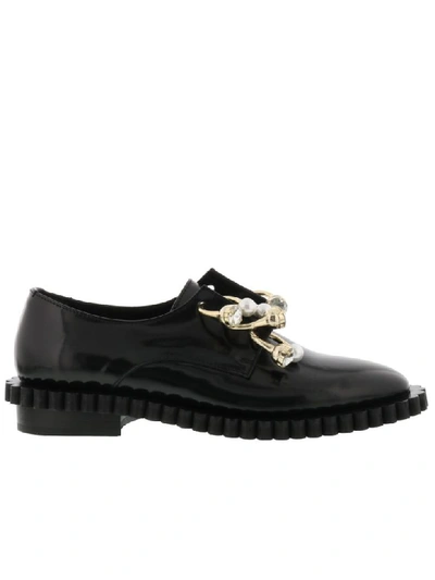 Coliac Cake Laced Up Shoes In Black