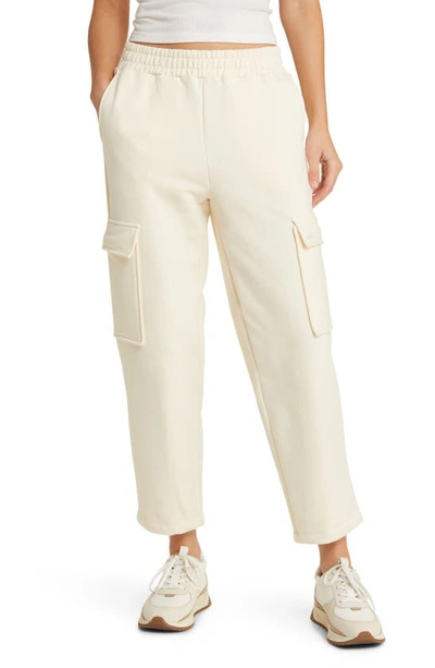 Madewell Brushed Pull-on Cargo Pants In Antique Cream