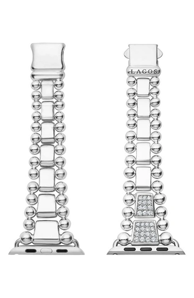 Lagos Smart Caviar Diamond Apple Watch® Watchband In Silver
