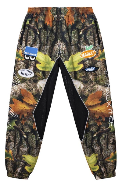 Market Reversible Fauxtree Track Trousers In Brown Multi