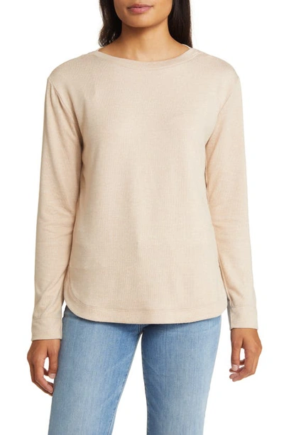 Tommy Bahama Sea Sands Long Sleeve Top In Light Taupe