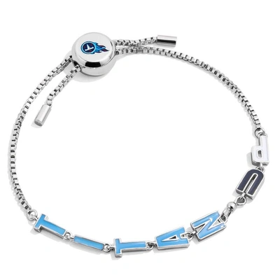 Baublebar Silver Tennessee Titans Slogan Pull-tie Bracelet