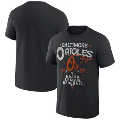 Darius Rucker Collection By Fanatics Black Baltimore Orioles Beach Splatter T-shirt