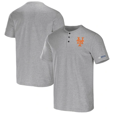 Darius Rucker Collection By Fanatics Heather Gray New York Mets Henley T-shirt