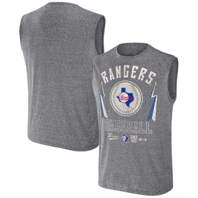 Darius Rucker Collection By Fanatics Charcoal Texas Rangers Muscle Tank Top
