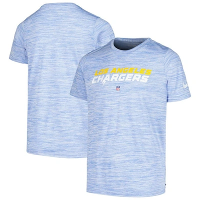 Nike Kids' Youth  Powder Blue Los Angeles Chargers Sideline Velocity Performance T-shirt