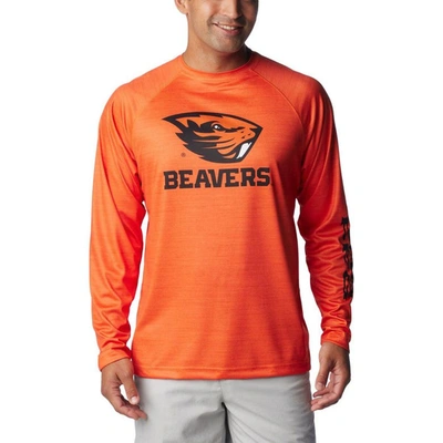 Columbia Orange Oregon State Beavers Pfg Terminal Tackle Omni-shade Raglan Long Sleeve T-shirt