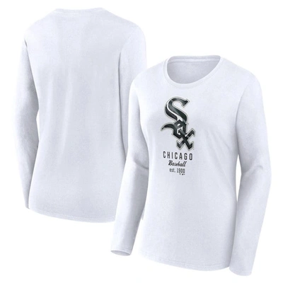 Fanatics Branded  White Chicago White Sox Lightweight Fitted Long Sleeve T-shirt