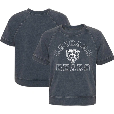 Outerstuff Girls Juniors Heather Charcoal Chicago Bears Cheer Squad Raglan T-shirt